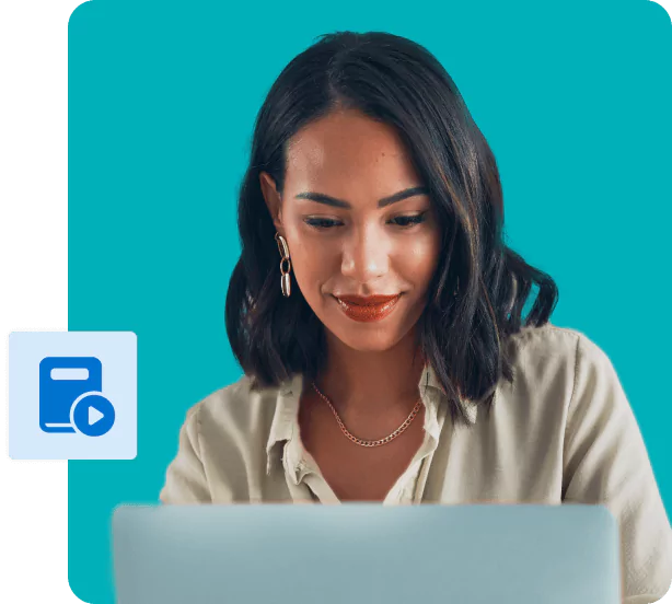 woman on computer
